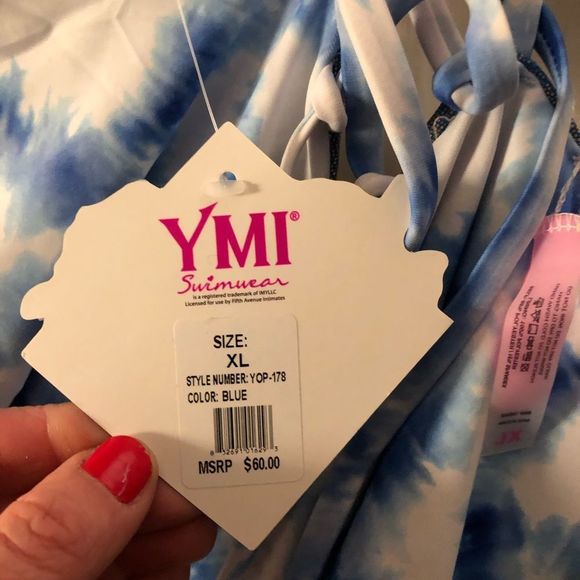 YMI Reversible Iridescent/Tye Dye bathing suit NWT - Picture 8 of 9